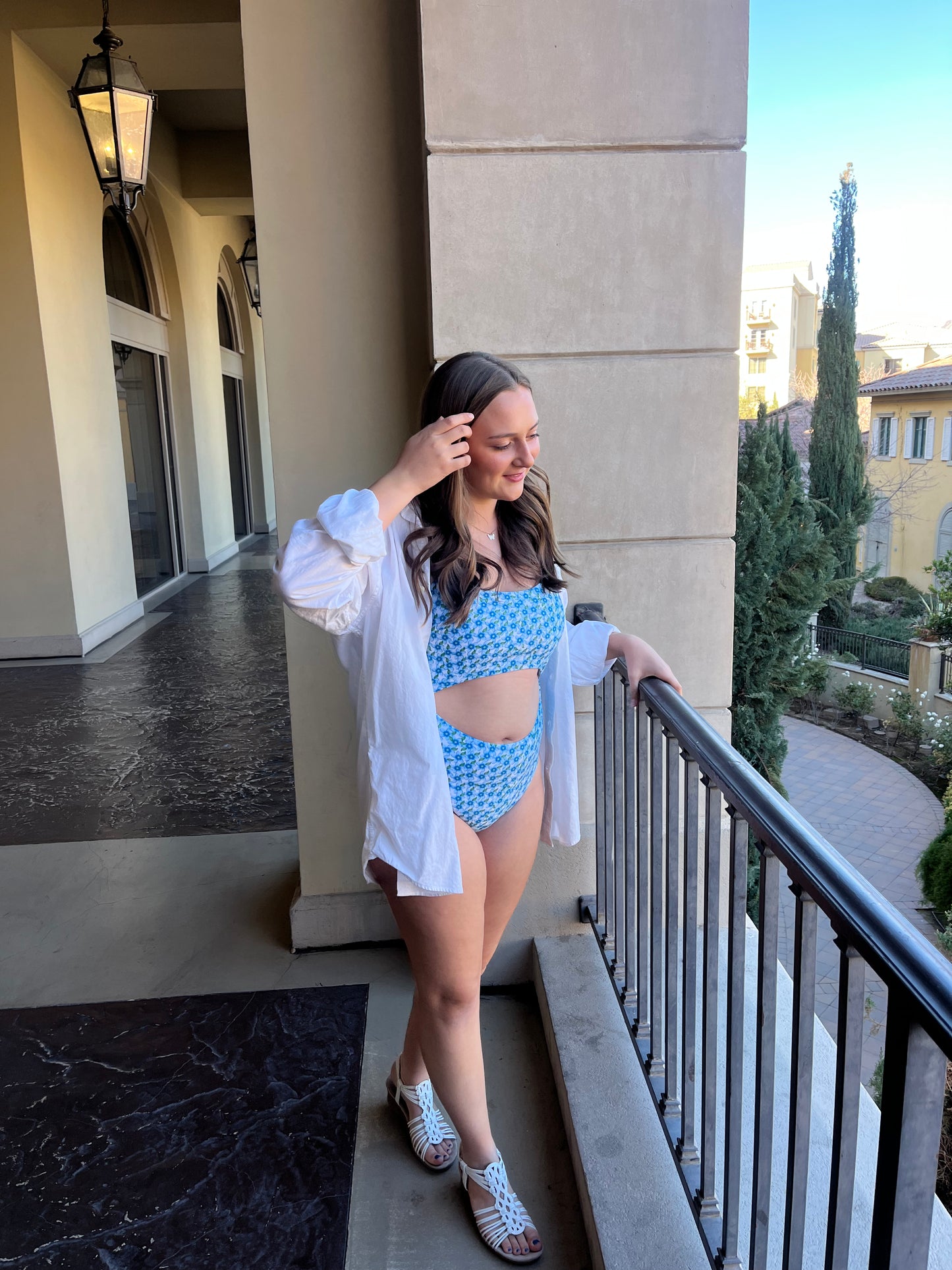 Blue Hibiscus One Piece